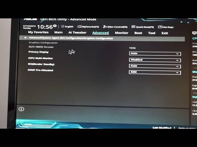 ASUS H110M K BIOS