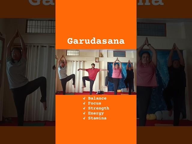 Ekagrata aur Takat badhane vala Saral Asana #garudasana #morningyoga #balancingpose