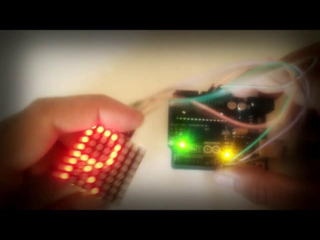 MAX7219 8x8 led matrix and  arduino - write text tutorial