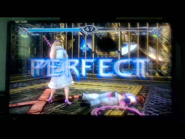 SoulCalibur V: Haruka (CAC) (Me) VS. Juri (CAC) (CPU)| Senran Kagura VS. Street Fighter