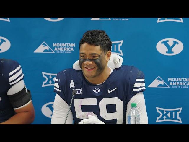 LJ Martin & Logan Lutui | BYU Football | Postgame | Houston | November 30, 2024