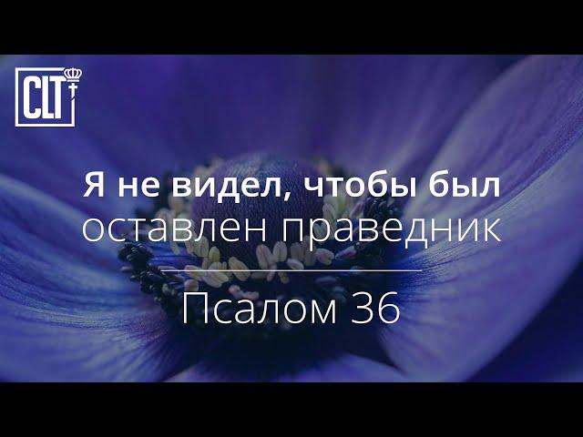 Я не видел, чтобы был оставлен праведник | Псалом 36 | Библия