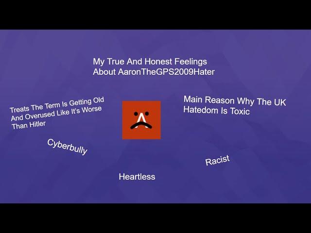 My True And Honest Feelings Video About Aaron The GPS2009 Hater #NukeUnitedKingdom