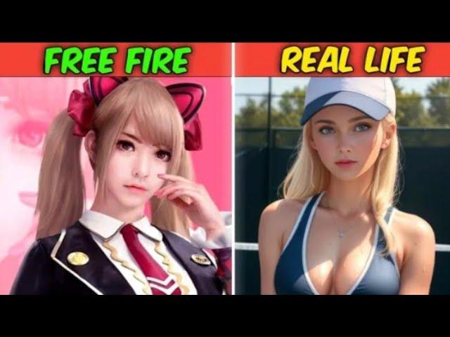 IN GAME VS REAL LIFE Character's In Free Fire  - Free Fire Max || Free Fire Character in real life