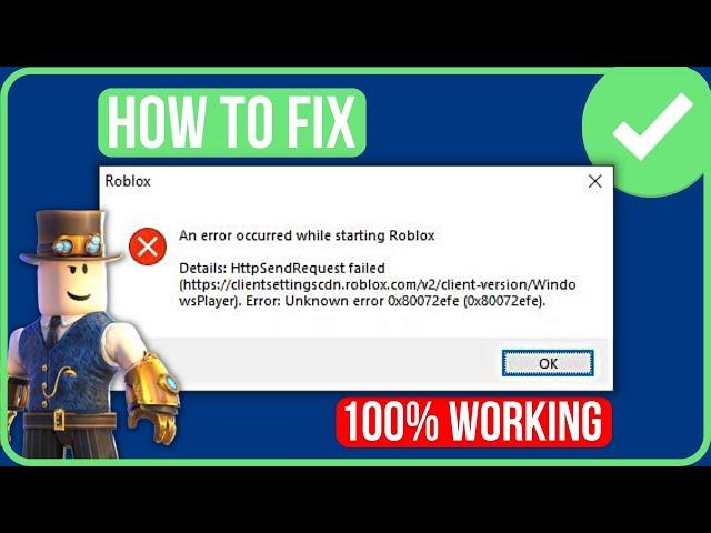 HOW TO FIX AN ERROR OCCURRED WHILE STARTING ROBLOX WINDOWS 7/10/11 (2024)