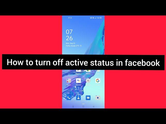 how to turn off active status in facebook