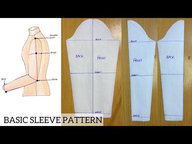 HOW TO draft a Basic Sleeve Pattern | Beginner Friendly