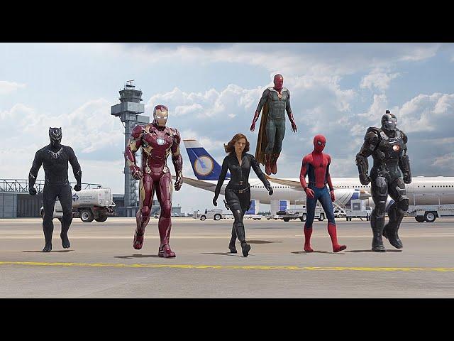 아이언맨 팀 vs 캡틴 팀 공항 전투 장면 | 캡틴 아메리카: 시빌 워 (Captain America: Civil War, 2016)