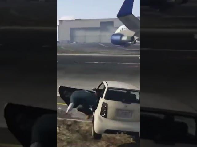 CRAZY Franklin hijacks a Boeing 747 400 and makes a dangerous takeoff   GTA 5