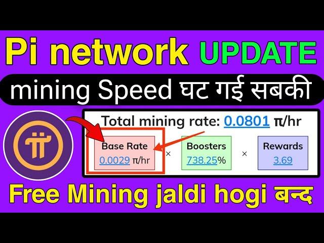 Pi base rate dropped | Pi coin new update today| Pi network new update today| pi news today  #pi