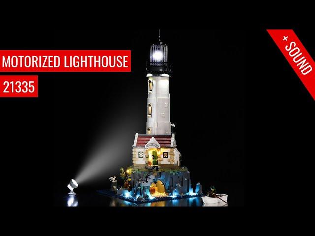 LEGO Motorized Lighthouse 21335 Light Kit (Remote / Remote + Sound Version)