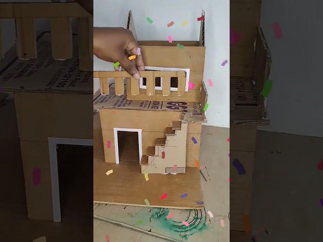 how to make cardboard small beautiful house #shorts