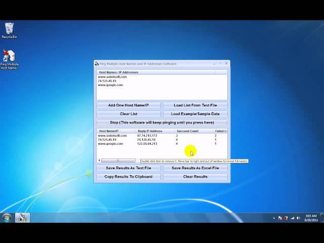How To Use Ping Multiple Host Names and IP Addresses Software