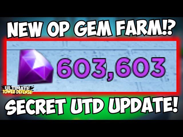 New Update & New Best OP Gem Farm! | Ultimate Tower Defense