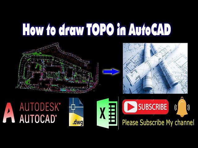 How to draw Topo in AutoCAD with excel.