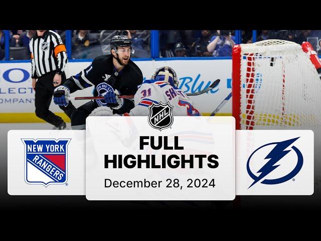 NHL Highlights | Rangers vs. Lightning | December 28, 2024