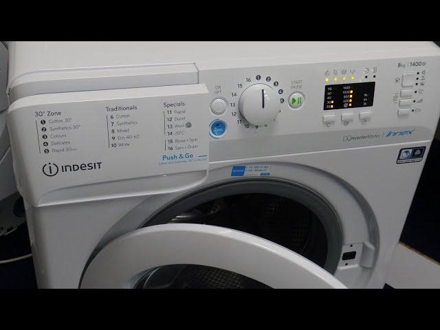 Indesit BWA81485 1400 Spin 8Kg Washing Machine Demonstration