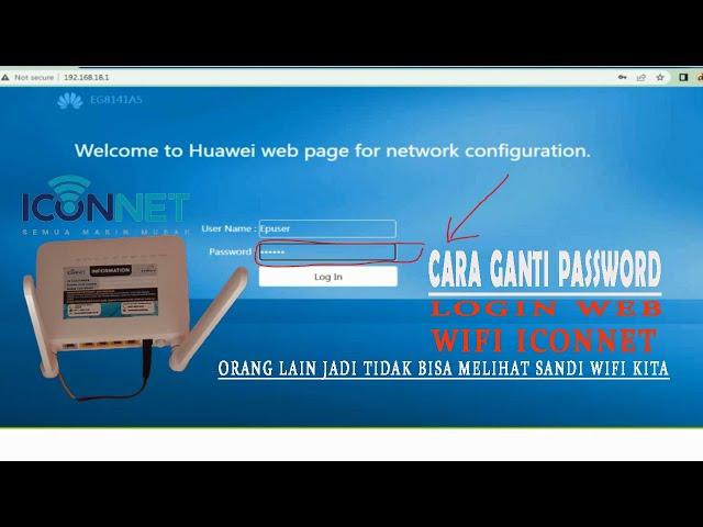 CARA GANTI PASSWORD WEB LOGIN WIFI ICONNET /WIFI PLN