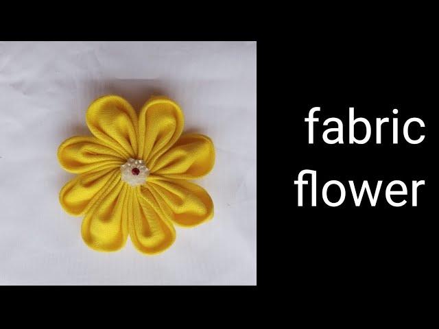 How to make fabric flower for dresses, blouse heandband |Kapde ka phool