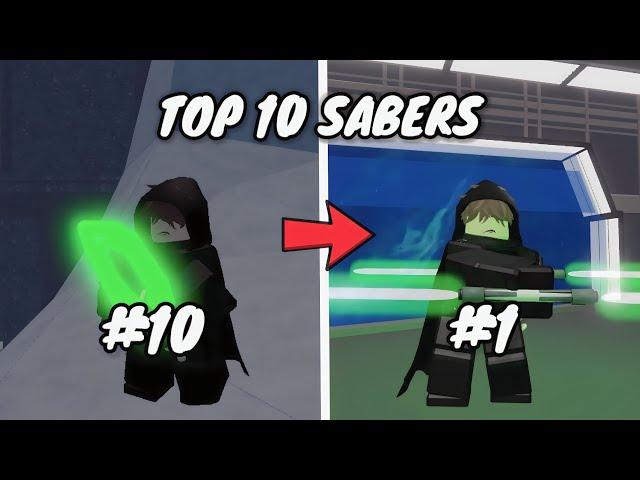 Top 10 Sabers In Saber Showdown | Roblox