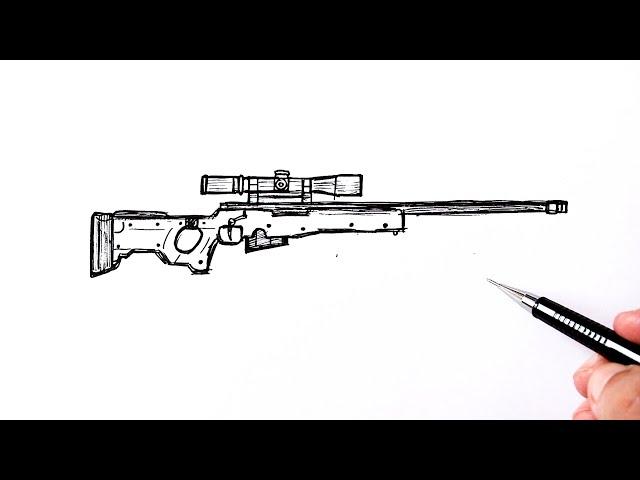 How to draw AWP Sniper Easy