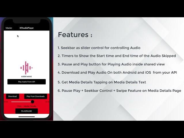 Xamarin Forms Music Player Prototype