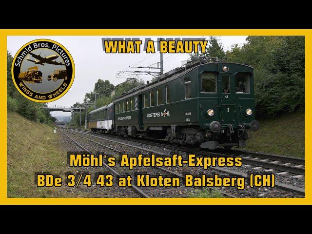 Eurovapor (Möhls Apfelsaft Express) BDe 3/4 43 at Kloten Balsberg Switzerland