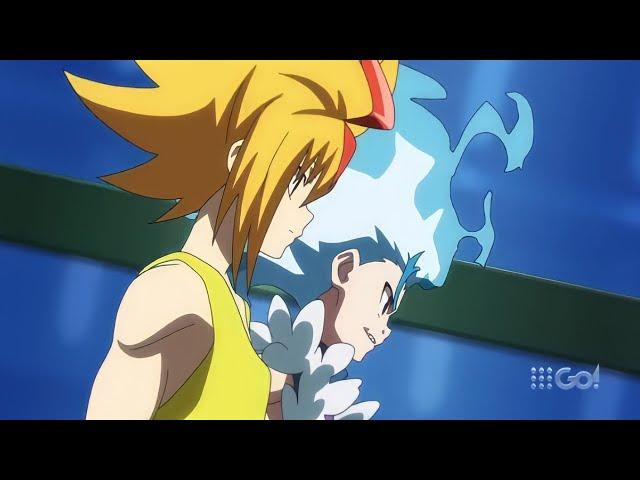 FREE & LUI BECOMING FRIENDS - BEYBLADE BURST SURGE - ENGLISH DUB