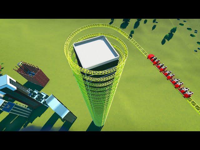 Spiral Roller Coaster Around a Tower – Planet Coaster 2