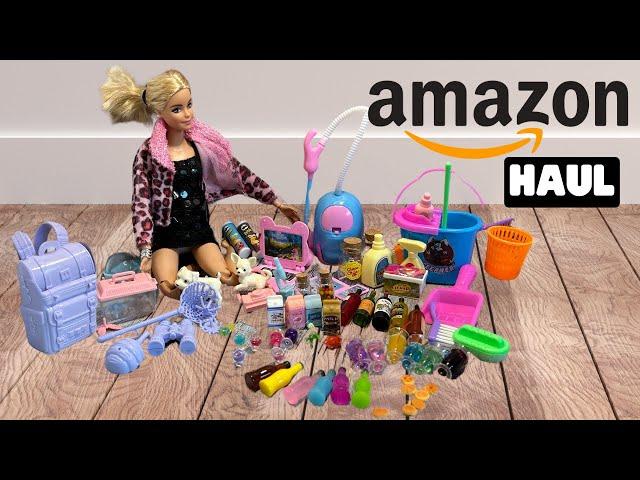 AMAZON HAUL of MINIATURES for Barbie dolls. Doll house, Nature, Camping, Cleaning, Drinks, UNBOXING