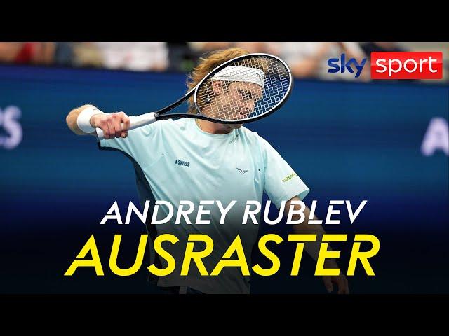 Schläge und Ohrfeigen!  Andrey Rublev rastet aus im Achtelfinale der US Open | Sky Sport Tennis