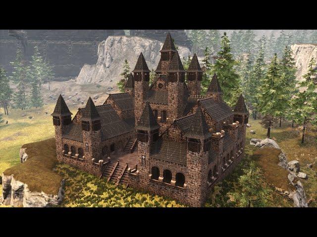 CONAN EXILES building - medieval castle  [ timelapse ]