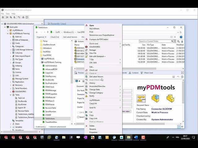 TaskAction: Visiativ myPDMtools for SOLIDWORKS PDM Professional