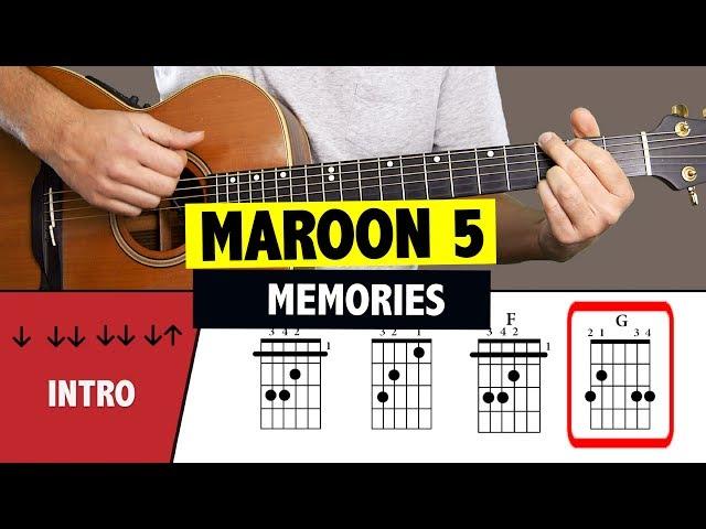 Maroon 5 - Memories // Easy Guitar Tutorial (CHORDS)