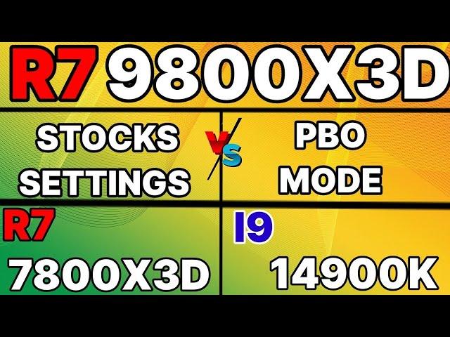 9800X3D VS İ9 14900K VS 7800X3D VS INTEL 285K 9800X3D PBO VS STOCK SETTING HOW MUCH IT AFFECT GAMING