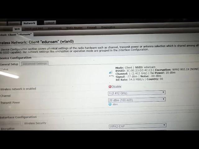 Openwrt working with eduroam wpa2 enterprise