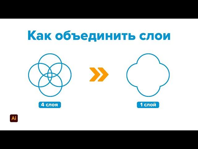 Как объединить слои в Иллюстраторе - коротко и по делу