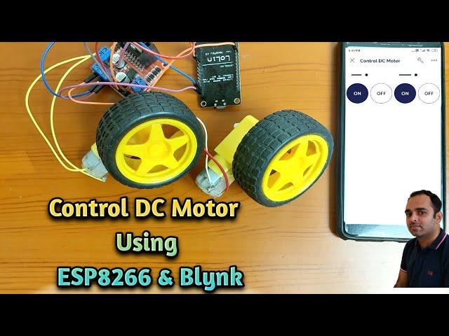 How to Control DC Motor With L298N Driver Using Blynk IOT and ESP8266 | DC Motor Control With Blynk