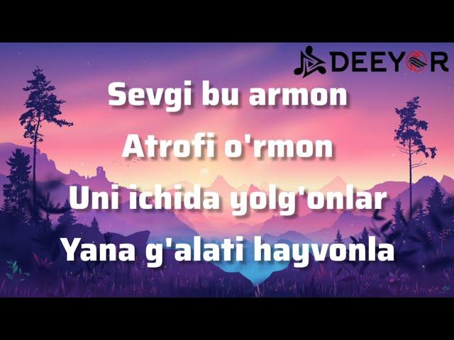 Sevgi bu armon  | Green71 & UzBoom | KARAOKE  @Green71Official | @deeyor |