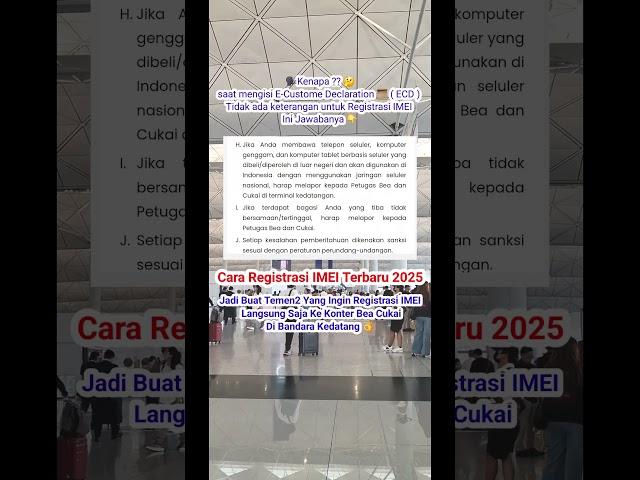 Cara Registrasi IMEI Hp Luar Negeri Di Bea Cukai Bandara Gratis ⁉️ Cara Registrasi IMEI Di Bea Cukai