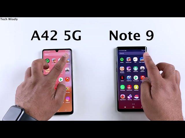 SAMSUNG A42 5G vs Note 9 Speed Test & Ram Management