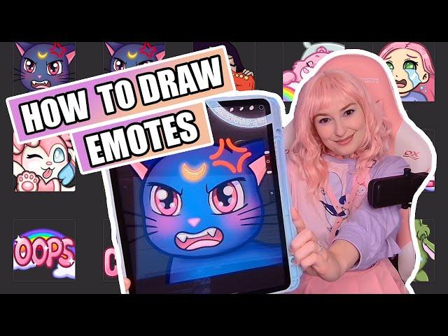 How to Draw EMOTES for Twitch using PROCREATE!