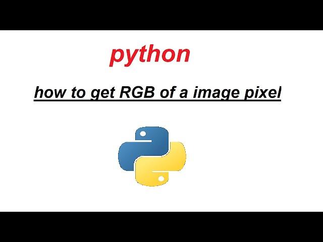 How to get RGB of a pixel in python