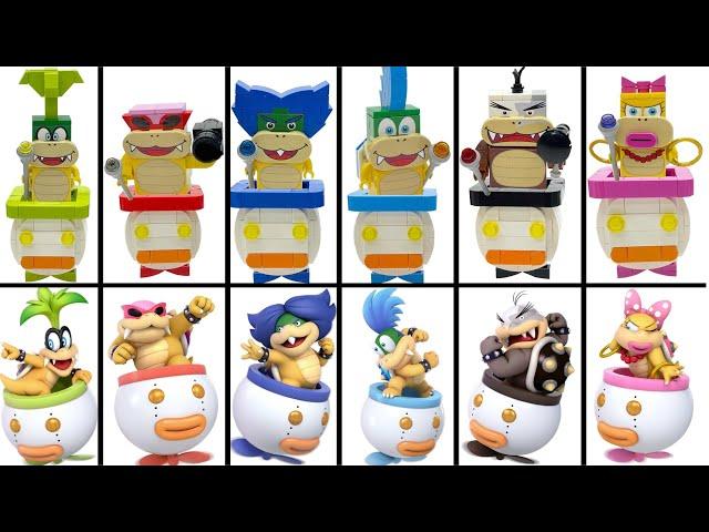 All the Koopalings Clown Cars Lego vs Original