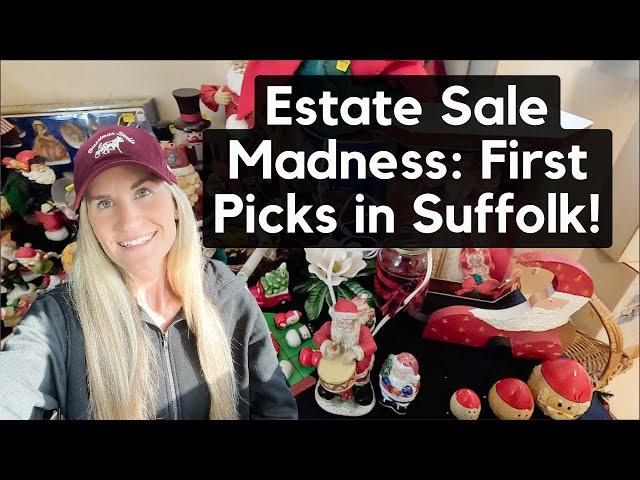 Scoring Hidden Gems at a Packed Suffolk Estate Sale - Day 1 Adventure! Shop with Me