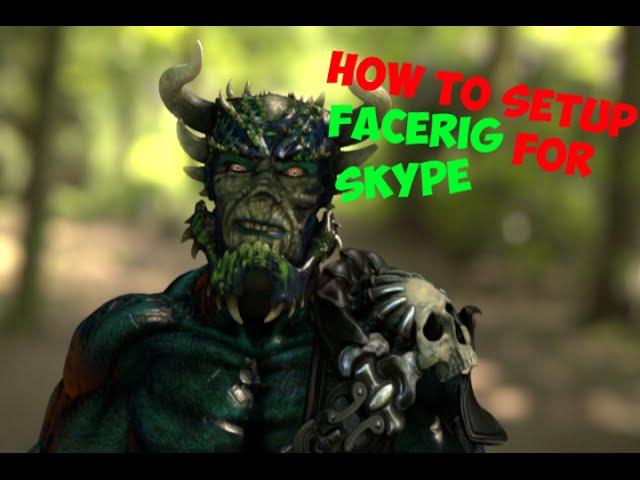 How to set up FaceRig for skype