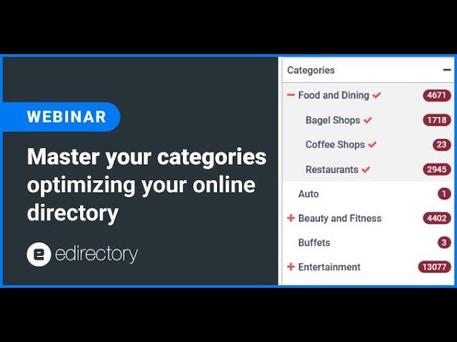 eDirectory Webinar - Master your Categories