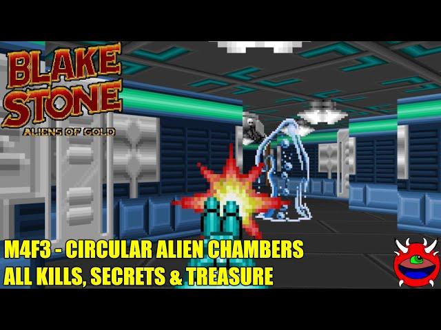 Blake Stone: Aliens of Gold - M4F3 Circular Alien Chambers - All Kills & Secrets