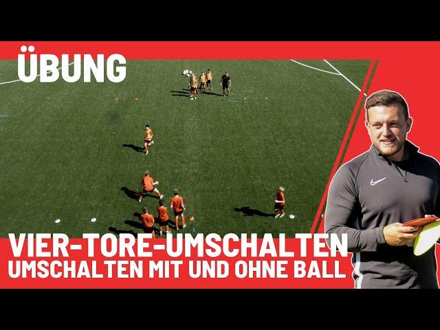 Schnelles Umschalten trainieren | Fangspiel -1-gegen-1- Koordination [Übung - Jugendfußballtraining]