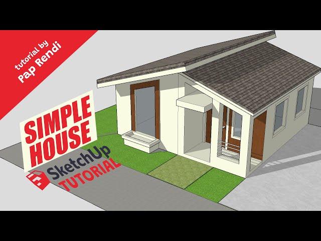 [SketchUp Tutorial] Build Simple House in 5 Minutes